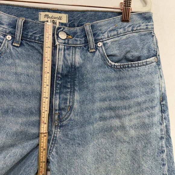 Madewell Jeans Women 29 Low-Slung Straight Leg Blue Denim 100% Cotton Relaxed - Picture 9 of 13